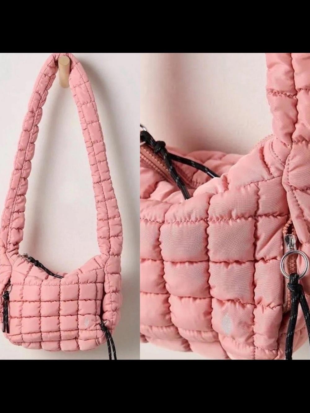 Free People Soft Quilted Pink Shoulder Bag